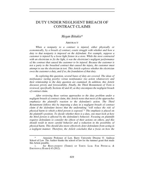 DUTY UNDER NEGLIGENT BREACH OF CONTRACT CLAIMS.